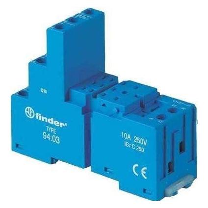 Finder Relaissockel für 3 Wechsler, DIN-Schiene 35 mm (94.03SPA)