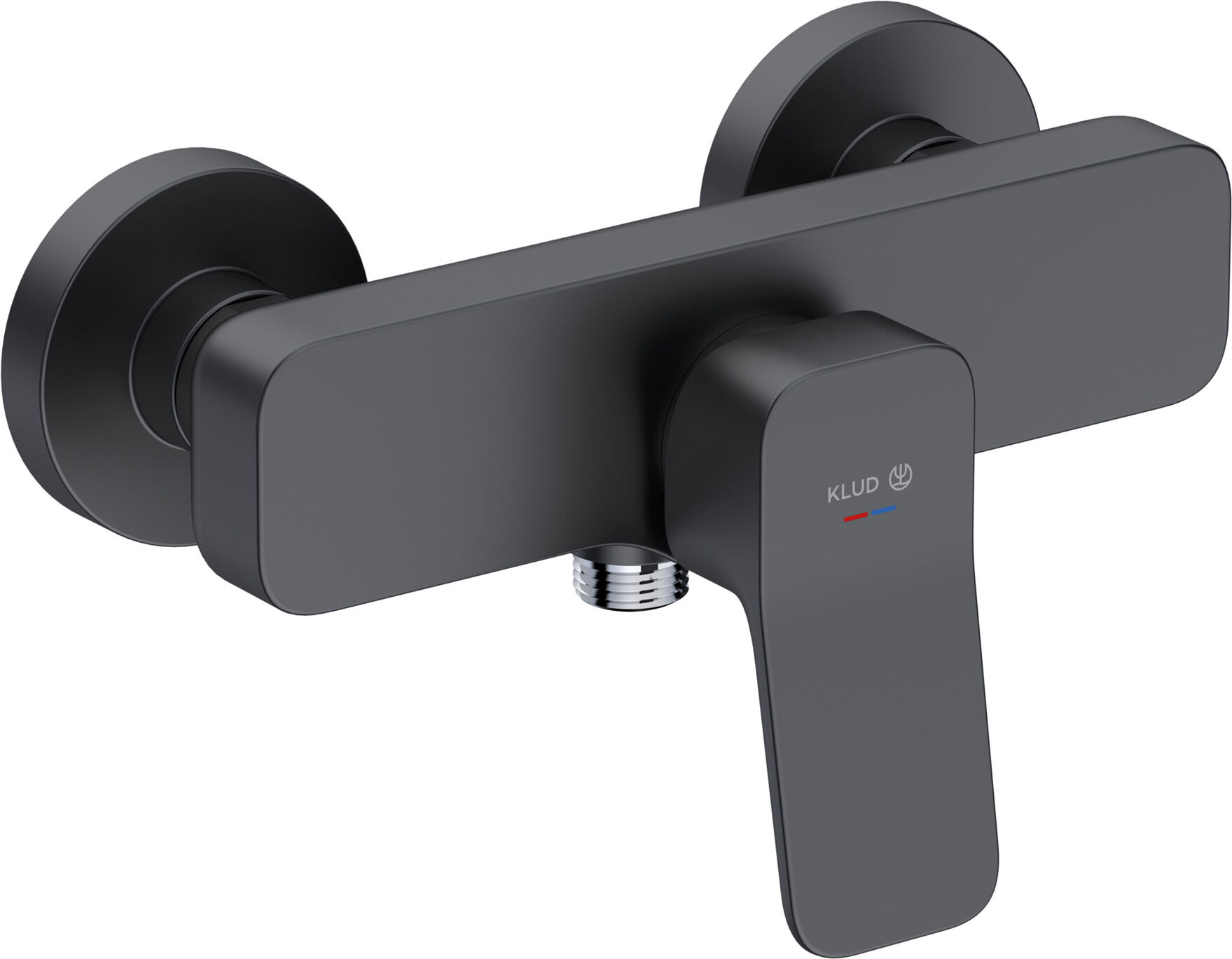 Robinetterie de douche KLUDI-X3 428313981 à sécurité intrinsèque, noir mat