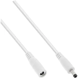 INLINE Verlängerungskabel, DC Stecker 4,0x1,7mm, weiß, 2m