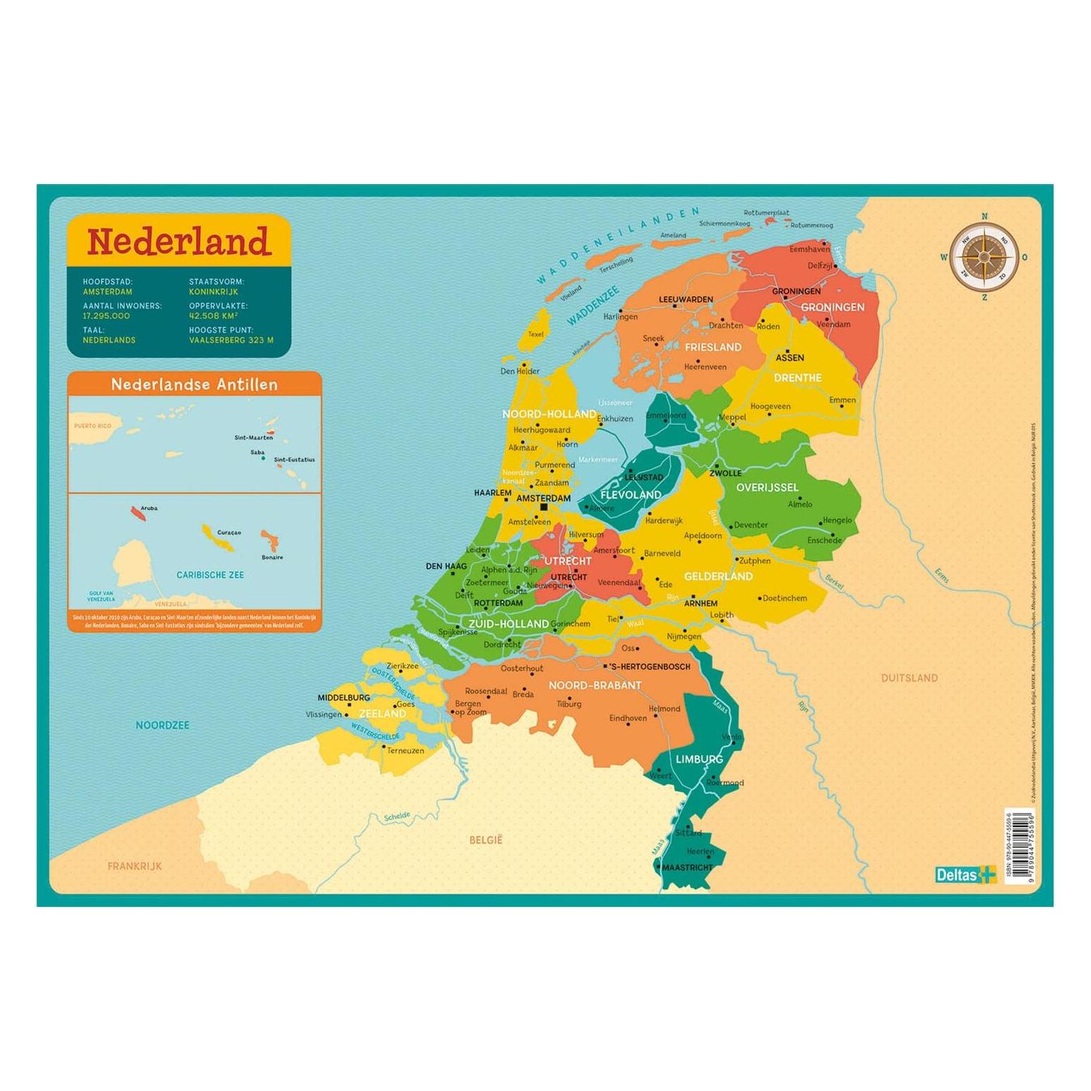 Deltas Lernuntersetzer - Karte der Niederlande (49045012)