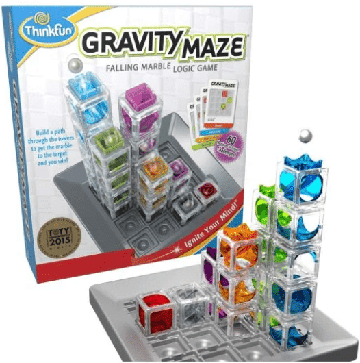 Ravensburger: Gravity Maze Falling Marble Logic Maze Game for Kids - 60 Challenges - Ages 8+