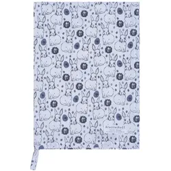 Krasilnikoff Geschirrhandtuch Bunnies And Eggs, 70 x 50 cm, grey