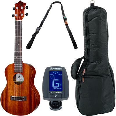 Harley Benton Hawaii Koa Tenor Ukulel Bundle Naturel semi