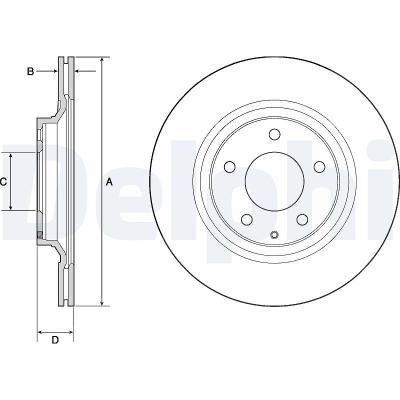 Delphi Bremsscheibe [Hersteller-Nr. BG4693C] für Mazda