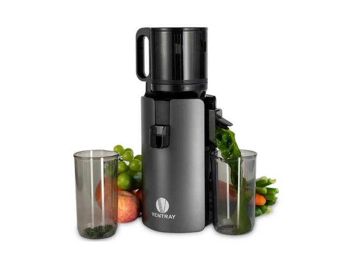 VENTRAY Slow Juicer Entsafter 120mm Große Einfüllöffnung, Für Obst und Gemüse, 250 W, Kaltpress-Technologie, Leicht Rein, doppeltes Filtersystem, BPA-frei
