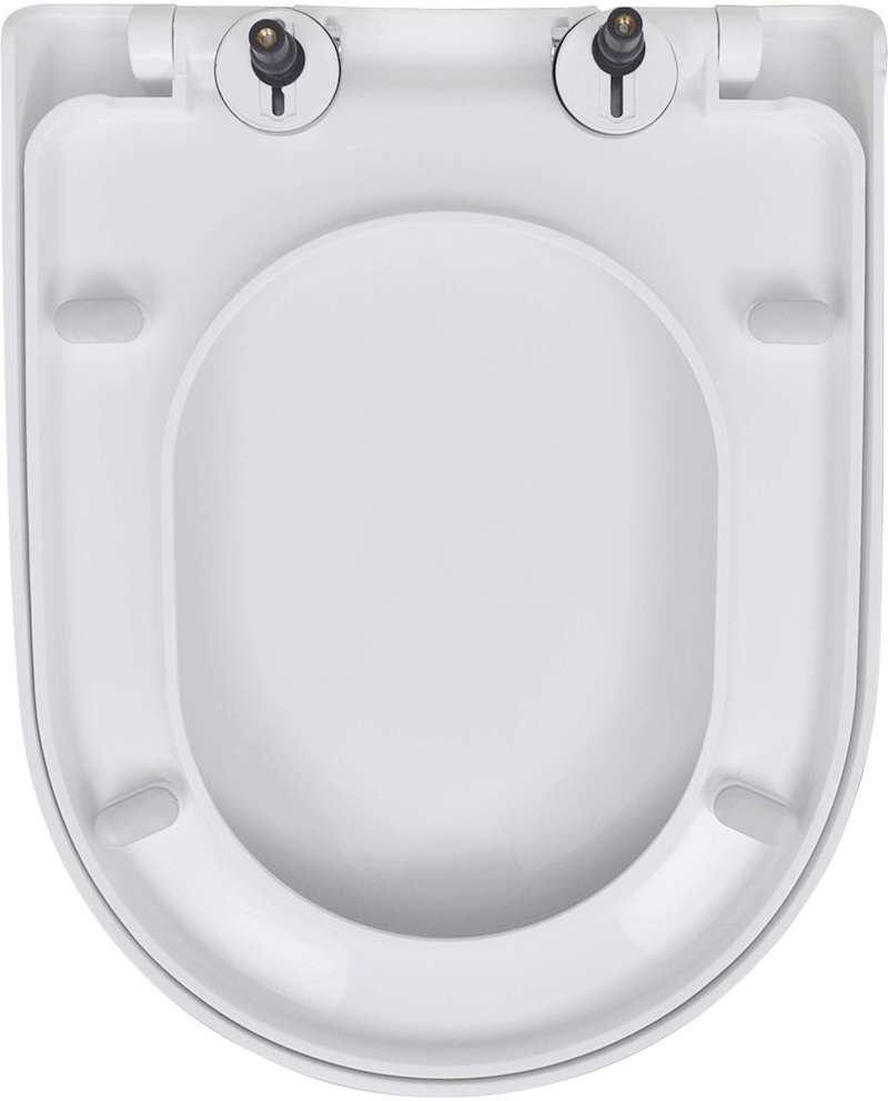 vidaXL Abattant WC avec frein de chute 2 pcs Plastique Blanc