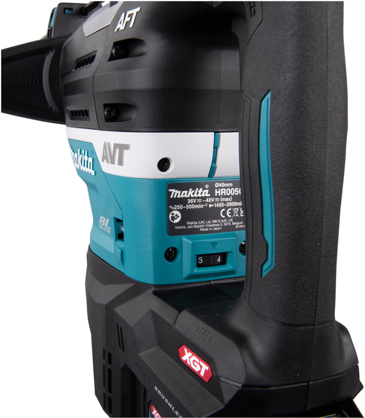 Makita HR005GZ01 Akku-Bohrhammer  40V  für Beton, Mauerwerk und Holz  ohne Akku und Ladegerät  mit LED-Licht und Vibrationsdämpfung )