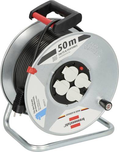 Brennenstuhl 1195066 Kabeltrommel 50m Schwarz Schutzkontakt-Stecker