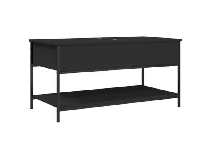 Couchtisch, Schwarz, 100 x 50 x 50 cm, Verbundholz und Metall, mit Aufbewahrung