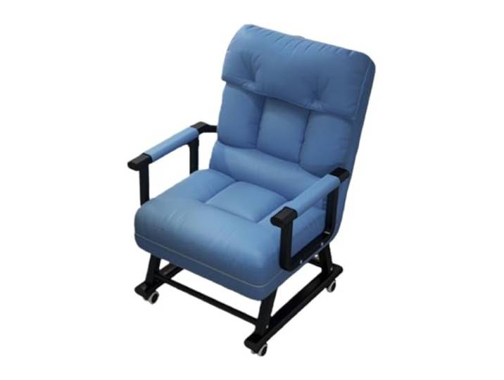 Klappbarer Nickerchenstuhl, multifunktionaler Lounge-Schlafsofa, Büro- und Metallrahmen, Sofa for Bett, mehrfach faltbar, technischer Stoff, Büro-Heimspiel(Blue)
