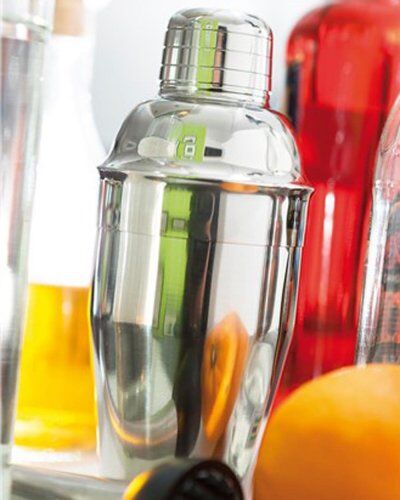 Cocktail Shaker HAPPY HOUR 300ml Acciaio Inox Argento 19cm Personalizzate o neutre