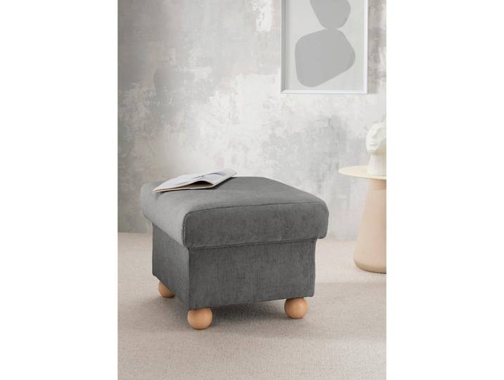 Livetastic Hocker Torello, Graubraun, Holz, Buche, Uni, quadratisch, 56x46x56 cm, Made in EU, erweiterbar (Typenauswahl), Wohnzimmer, Hocker, Sitzhocker
