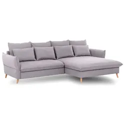 Exxpo by Gala Ecksofa Walker Stoff Silber