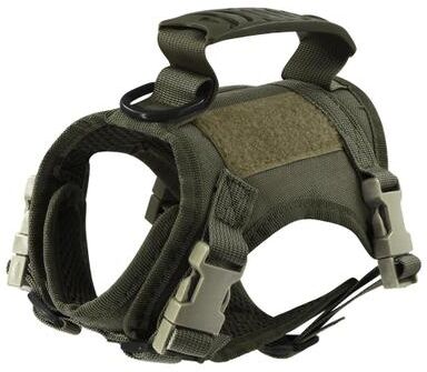 Uplifted Finds Tactical Cat Harness Escape Proof Adjustable Pet Vest With Handle Breathable Mesh green Harness