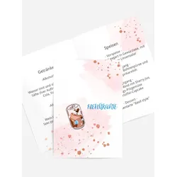 Menükarten Geburtstag selbst gestalten mit Spruch und Fotos im Onlinedesigner bei Meine-Kartenmanufaktur.de