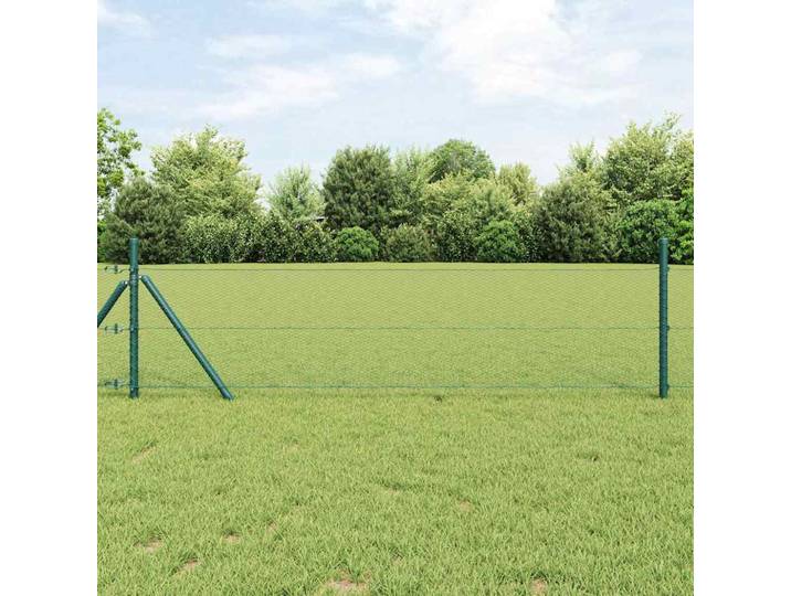 vidaXL Sechseckgeflechtzaun 1 x 100 m PVC Grün