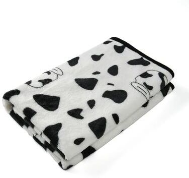 Uplift Essentials Ultra Plush Warm Winter Pet Blanket cow Print m