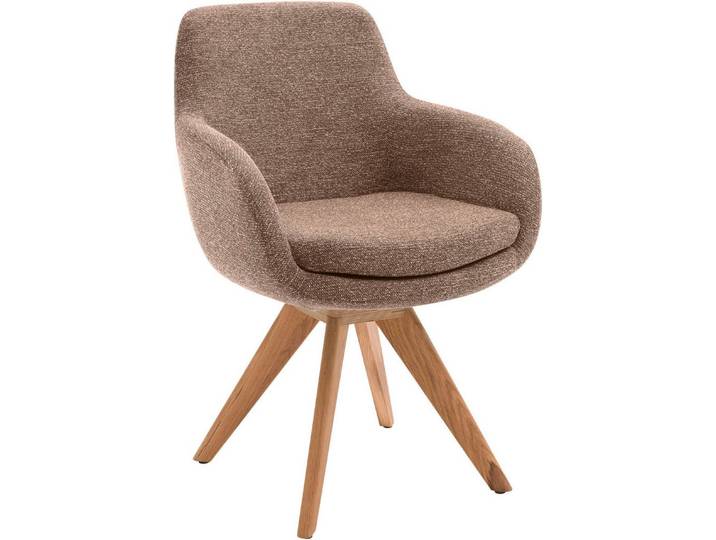 Musterring Esszimmerstuhl Tavia (Set, 2 St), Stativgestell Wildeiche massiv, Drehfunktion optional, diverse Farben