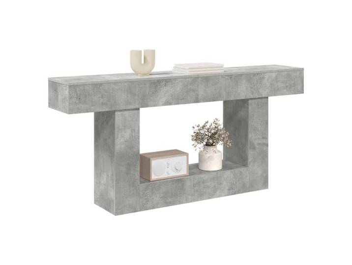 {Gris}Table moderne - Gris Béton 160x30x74 cm - Cadre robuste_17688