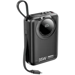 Baseus POWERBANK REMAX SCUBA SERIES 20000mAh RPP-73 35W WITH CABLES BLACK (20000 mAh, 35 W), Powerbank, Schwarz