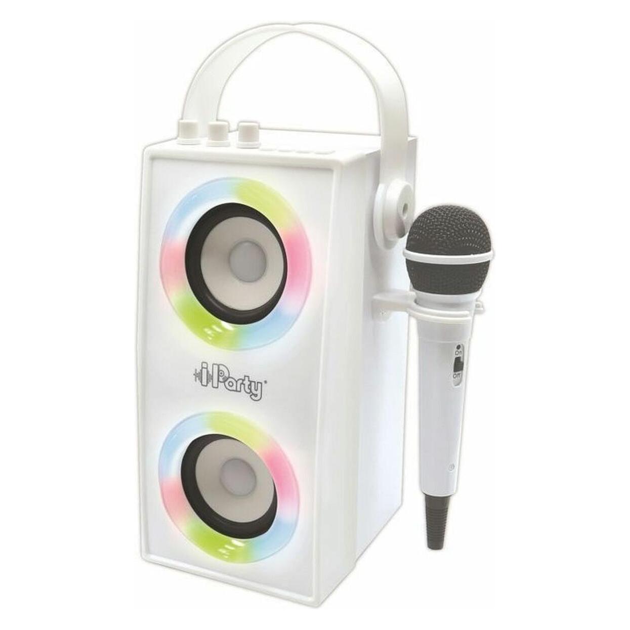 Lexibook BTP180Z iParty-Tragbarer Bluetooth-Lichtlautsprecher mit Mikrofon, Stereoanlage, Lichteffe (BTP180Z)
