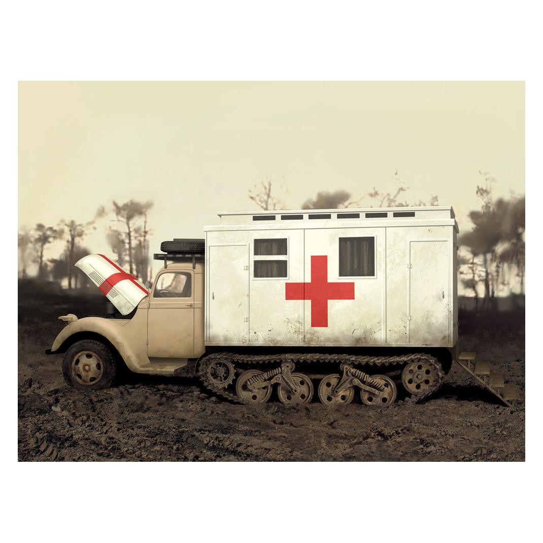 ICM V3000S/SS m Maultier with Shelter,WWII German Truck (35414)