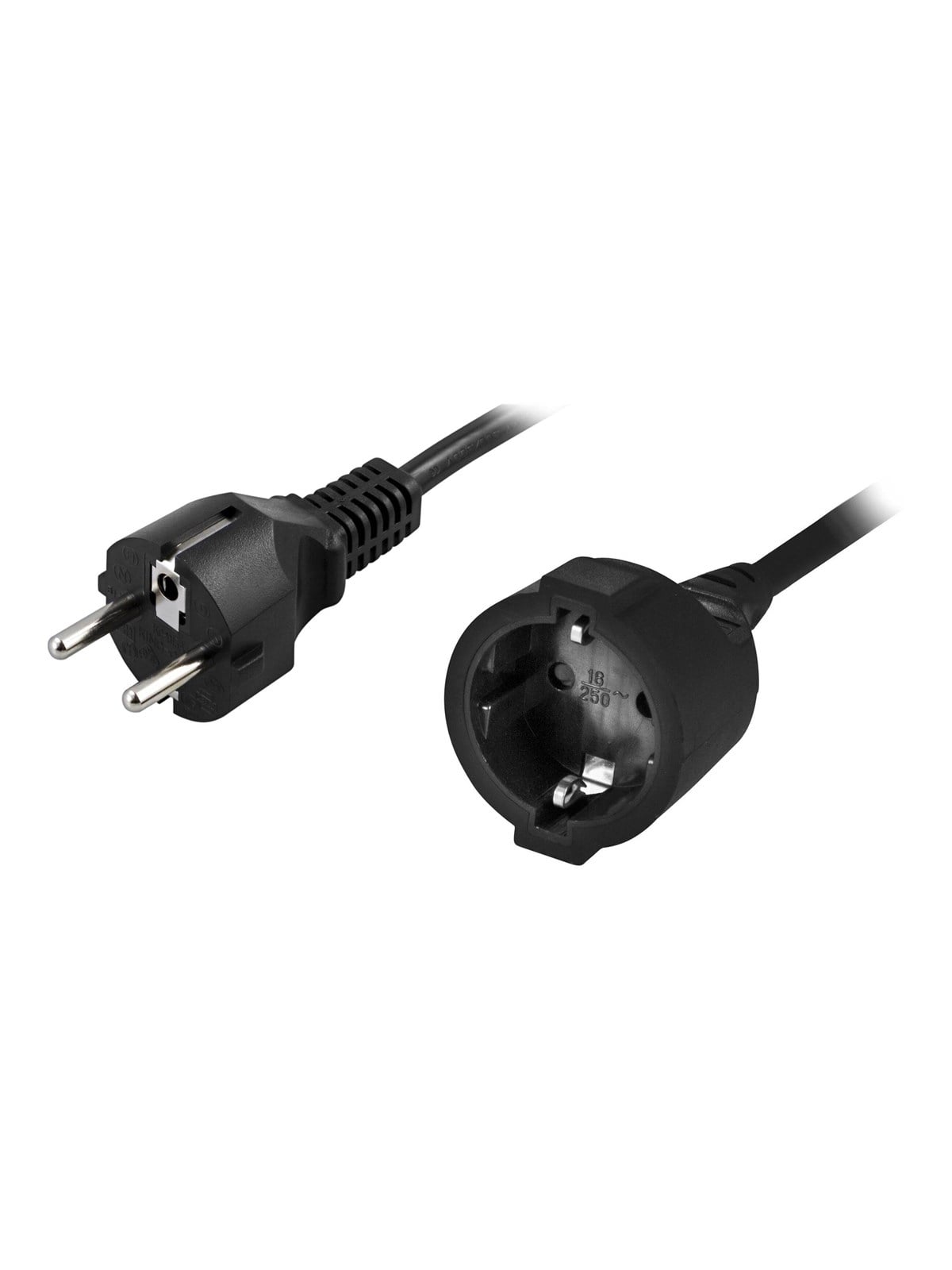 Deltaco DEL-112S - power extension cable - power CEE 7/7 to CEE 7/4 - 3 m