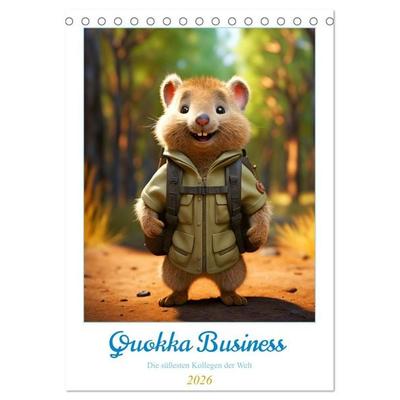 Quokka Business - Die süßesten Kollegen der Welt (Tischkalender 2026 DIN A5 hoch), CALVENDO Monatskalender