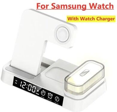 Uplifted Finds 30W 3 In 1 Wireless Charger Stand Pad Alarm Clock Night Light for Samsung Watch 2