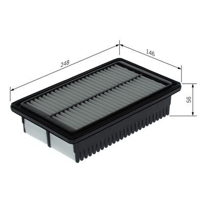 BOSCH Luftfilter f026400558 Filtereinsatz 56mm für HYUNDAI