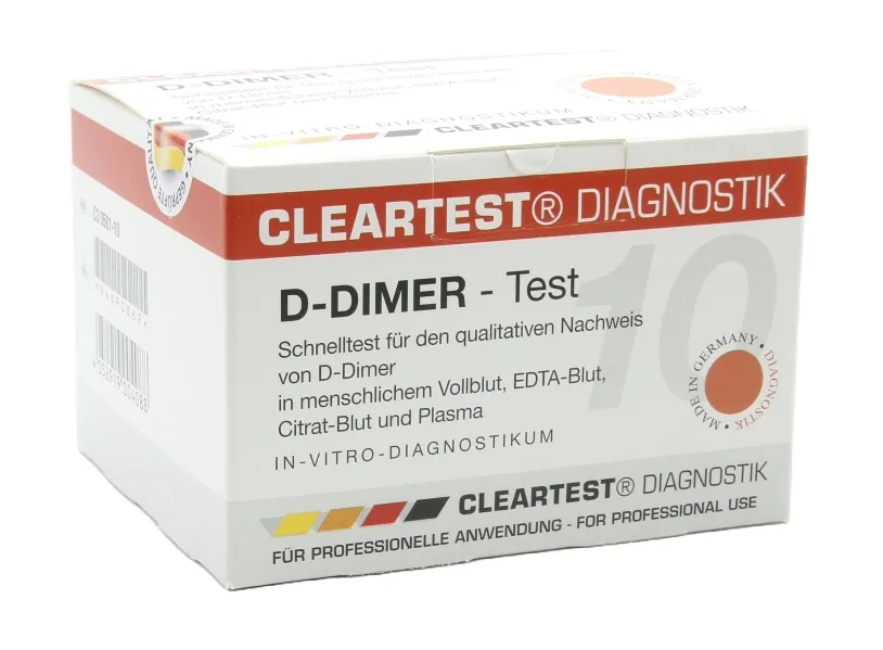 Servoprax GmbH Cleartest D-Dimer Schnelltest mit Pufferlösung 10 Test-Kassetten C30501-10