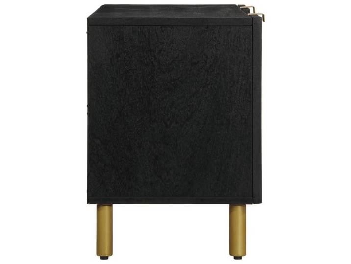 Moderne Meuble TV BURKE TABLE TV/HIFI noir 105x33x46 cm bois d'ingénierie AA2405