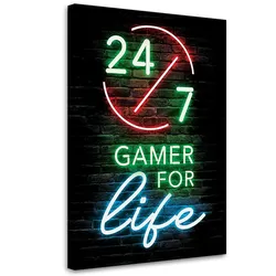 WANDBILD der inschrift gamer fürs leben