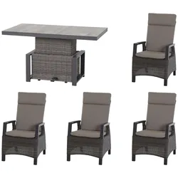 Loungegarnitur Corido 5-tlg. Grau