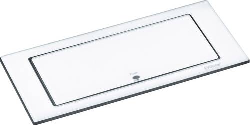 EVOline 1592.7100.2000 Einbau-Steckdosenleiste 2fach Weiß (matt), Glas Schutzkontakt 1St.