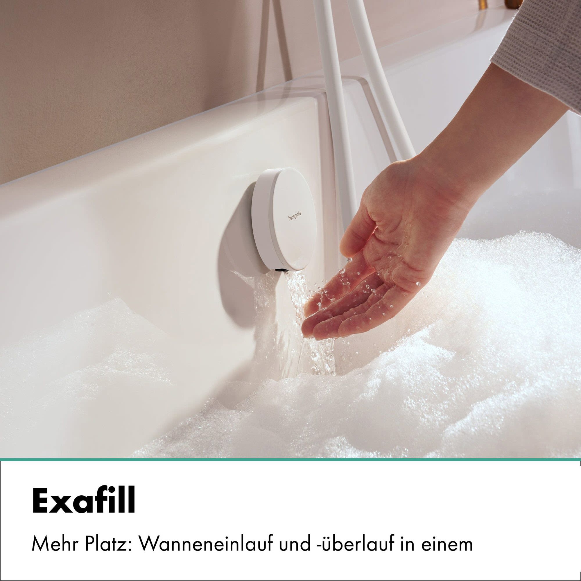 Hansgrohe Exafill Fertigset Wanneneinlauf, Ablauf- und Überlaufgarnitur