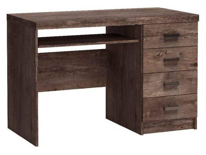 Masseno Schreibtisch ZERI 120x60x81,5 cm Bürotisch Computertisch, Braun