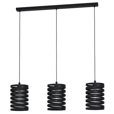EGLO Hängeleuchte "CREMELLA Pendellampe, Stahl, IP20, E27, Esszimmerlampe, Vintage, Lampe", schwarz, 3, H: 110cm, 1 Stk., Leuchten, Elegante Hängelampe für Esszimmer, Küche oder Wohnzimmer, Hängeleuchte