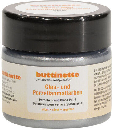 buttinette Glas- und Porzellanmalfarbe, silber