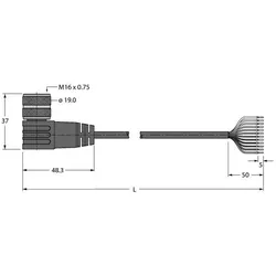 Turck Aktuator- u. Sensorleitung BKWM19E015/TEL (OBS)