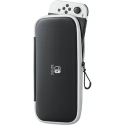 Nintendo OLED Tasche & Schutzfolie (Switch OLED), Weiteres Gaming Zubehör, Schwarz, Weiss