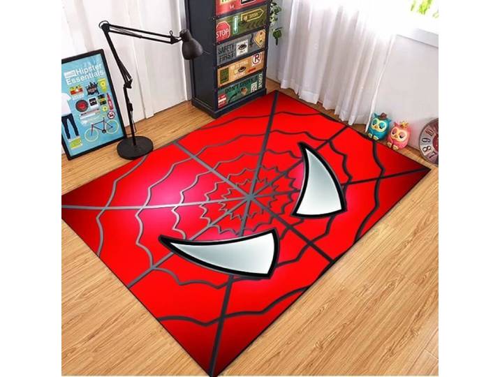 Tapis de sol pour enfants Spiderman - NVY-9229 - Rouge - 100x150cm - Antidérapant