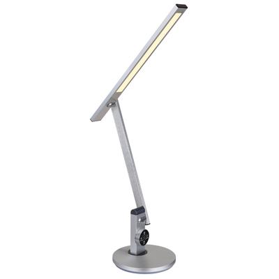 GLOBO LIGHTING LED Tischleuchte "SOLANA", silberfarben, Leuchten, Tischlampe/Arbeitszimmer/Bürotischleuchte/silberfarben, LED Tischleuchte