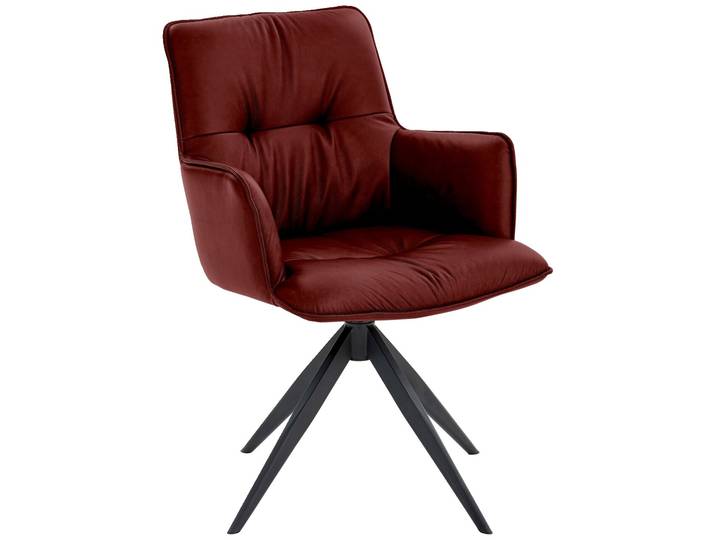 Dieter Knoll Design-Schalensessel PREMIO, bordeaux, Leder