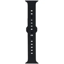 Gliederarmband für Smartwatch GlacierX Silicone Wave Black für Apple Watch 42/44/45/49mm Schwarz