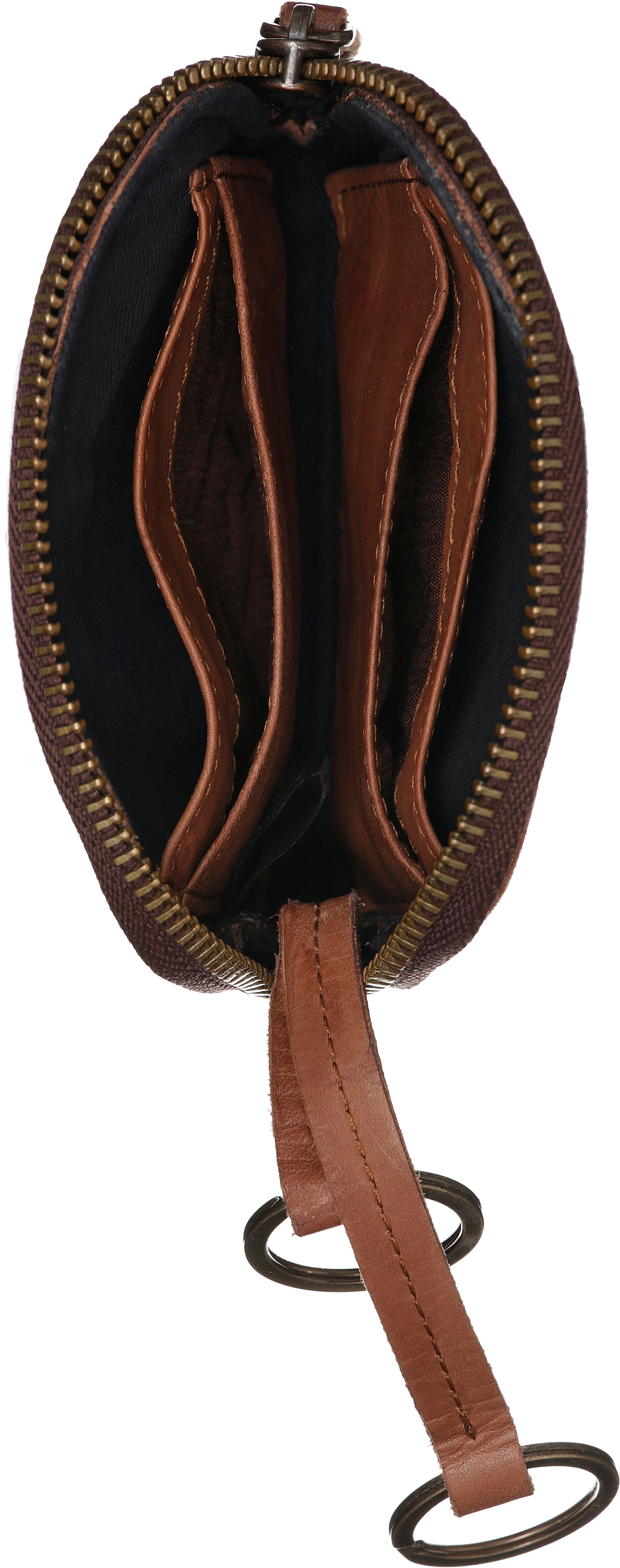 Schlüsseltasche HARBOUR 2ND "Imke", Damen, braun (charming cognac), Rindsleder, Kleinlederwaren Schlüsseltasche, Schlüsselbeutel Schlüsselcase Schlüsselportemonnaie charming cognac Einheitsgröße