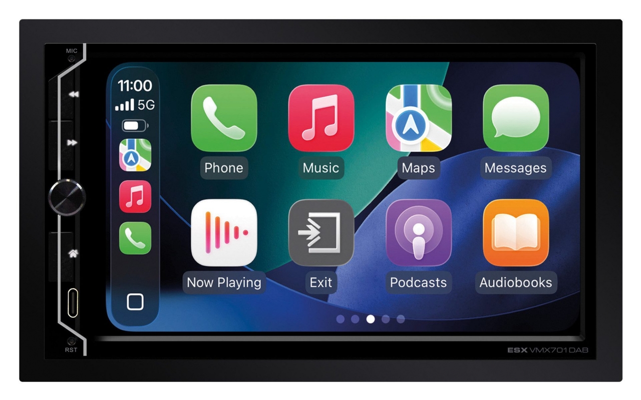 ESX VISION VMX701DAB – 2-DIN Media Moniceiver mit 7 Zoll Touchscreen