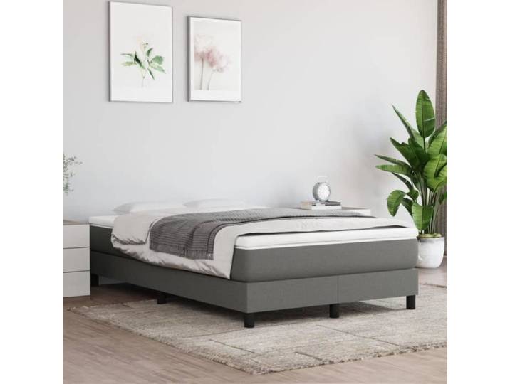 Sommier - FYDUN - YIN - 120x200 cm - Gris foncé - A ressorts - Montage facile
