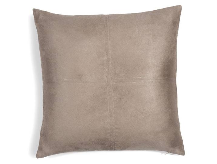 Kissen aus Wildlederoptik, greige, 60x60cm