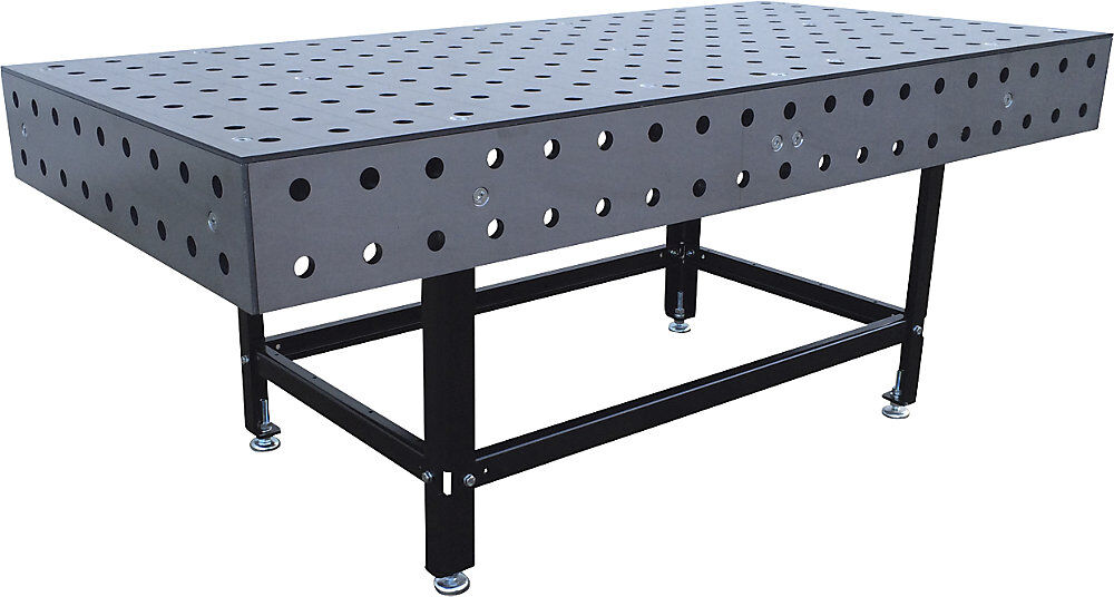 kaiserkraft Schweißtisch, Ø Bohrungen 28 mm, 2000 kg/m², HxBxT 800 x 1950 x 950 mm